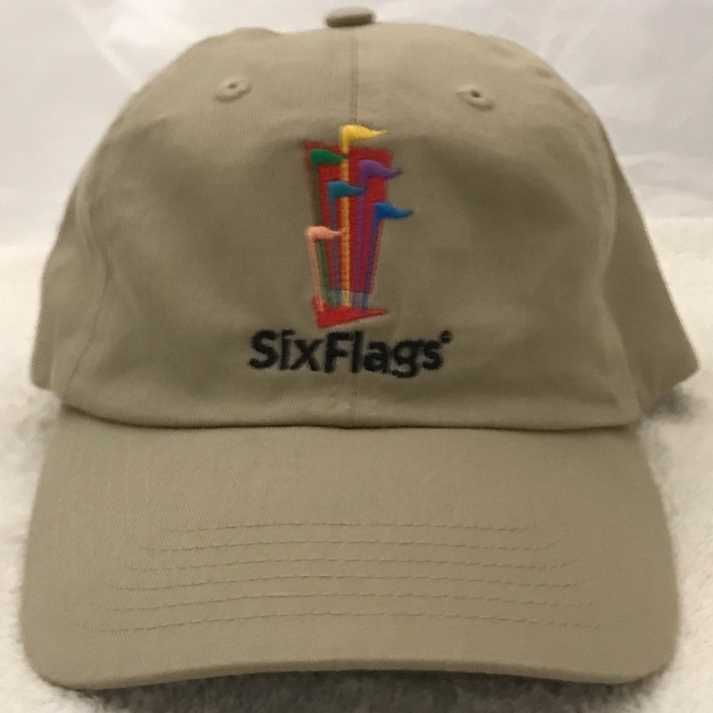 BigX for Six Flags Parks Adjustable Tan SnapBack Travel & Baseball Cap